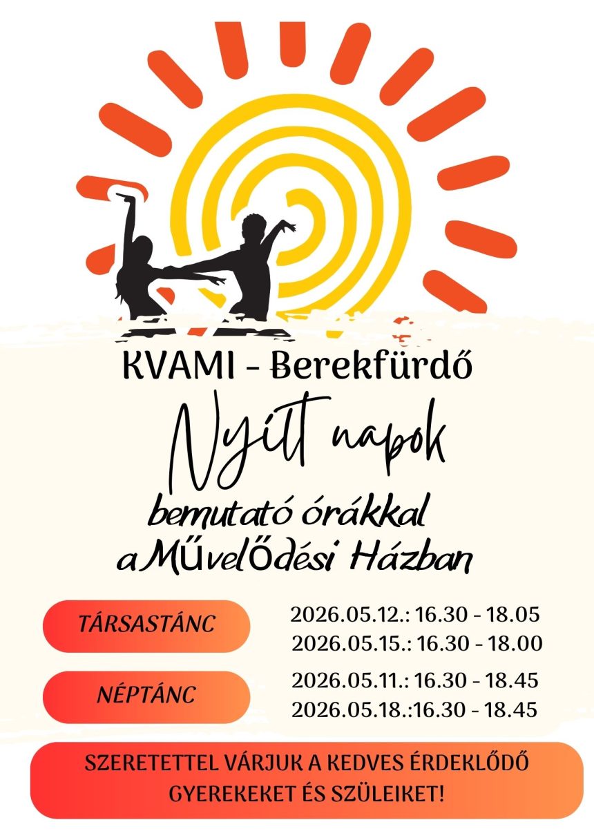 KVAMI Nyílt órák